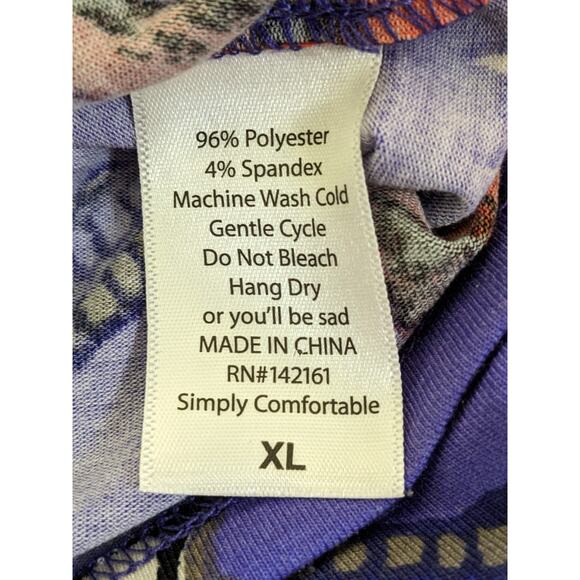 New LULAROE Julia Purple with Cardinals & Bluejays Dress Size XL BIRD PATTERN - Picture 6 of 6